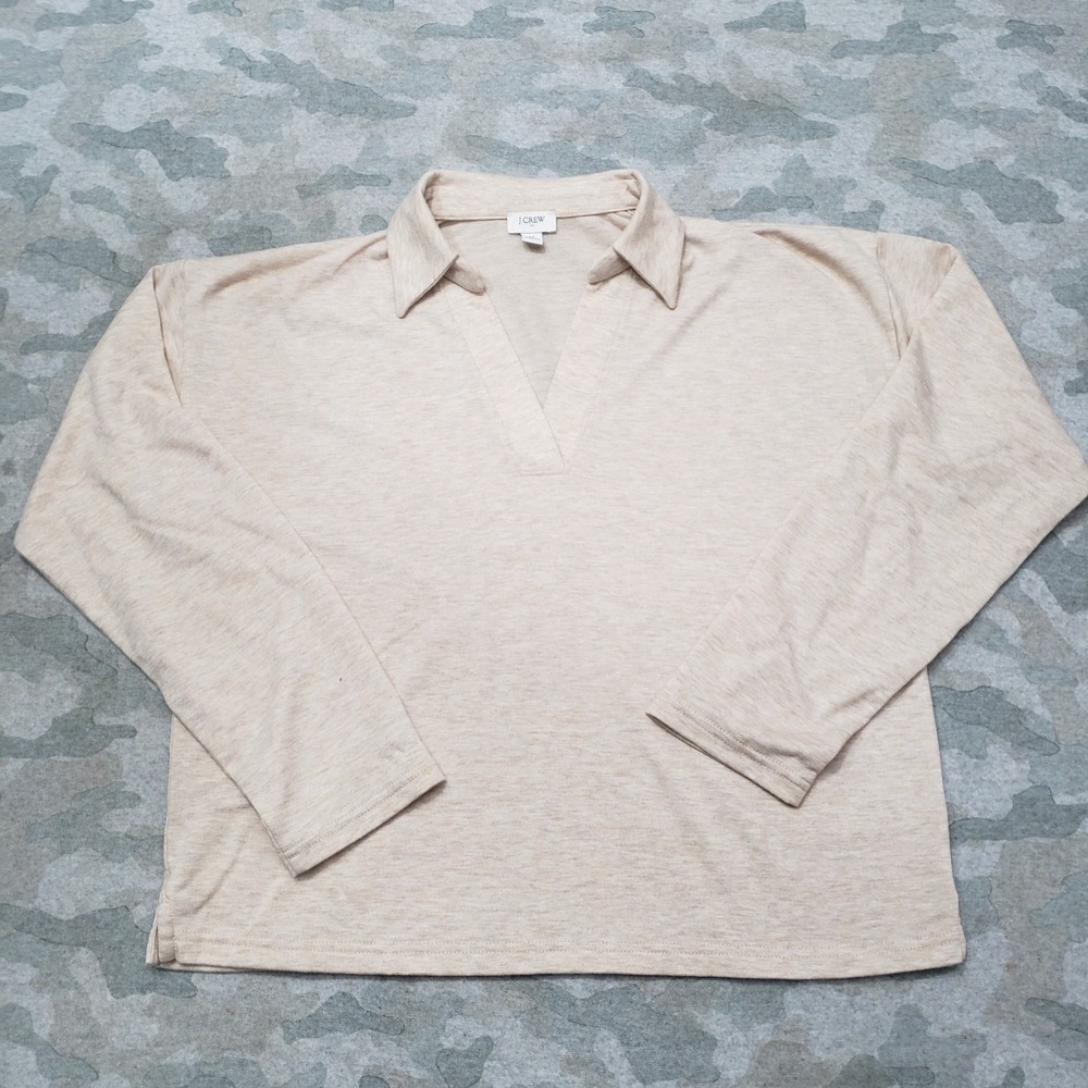 J.‎ Crew Top Womens Medium Tan Pullover Long Sleeve